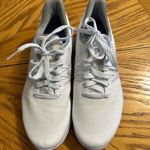 Nike In Season TR8, size 7.5. White/light blue. Like new condition